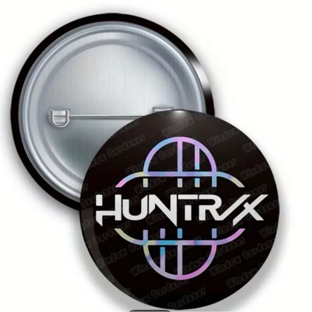 HUNTRX Black Button Pin KPop Demon Hunters